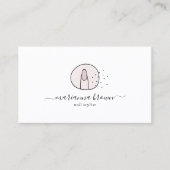 ネイルサロン ガーリー ピンクのトレンドイラスト 名刺 (正面)