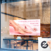 ネイルサロン スパ ペディキュアサービスをカスタマイズ ショップ ウィンドウサイン (カフェ窓)