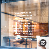 ネイルサロン スパ 詳細なサービス一覧をカスタマイズ ウィンドウサイン (カフェ窓)