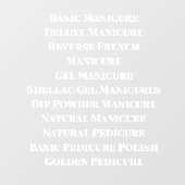 ネイルサロン スパ 詳細なサービス一覧をカスタマイズ ウィンドウサイン (シート)