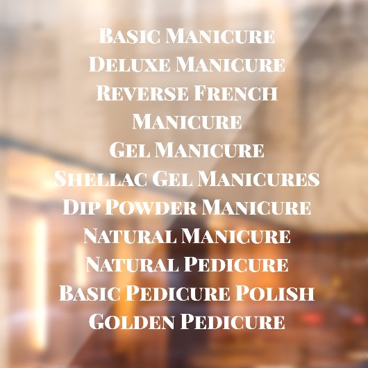 ネイルサロン スパ 詳細なサービス一覧をカスタマイズ ウィンドウサイン (シート2)