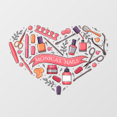 ネイルサロン ハート ネイルツール ポリッシュ カスタマイズ ウィンドウサイン (シート)