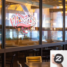 ネイルサロン ハート ネイルツール ポリッシュ カスタマイズ ウィンドウサイン