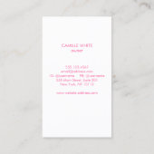 ネイルサロン、ピンクと金ゴールドマニキュリストポーランドボトル 名刺 (裏面)