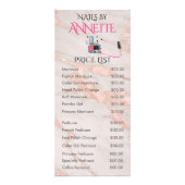 ネイルサロン マニキュアリスト ローズゴールド QR 価格リスト ラックカード (正面)