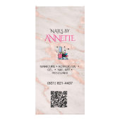 ネイルサロン マニキュアリスト ローズゴールド QR 価格リスト ラックカード (裏面)