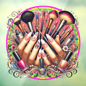 ネイルサロン＆メイクサロン ウィンドウサイン (シート3)