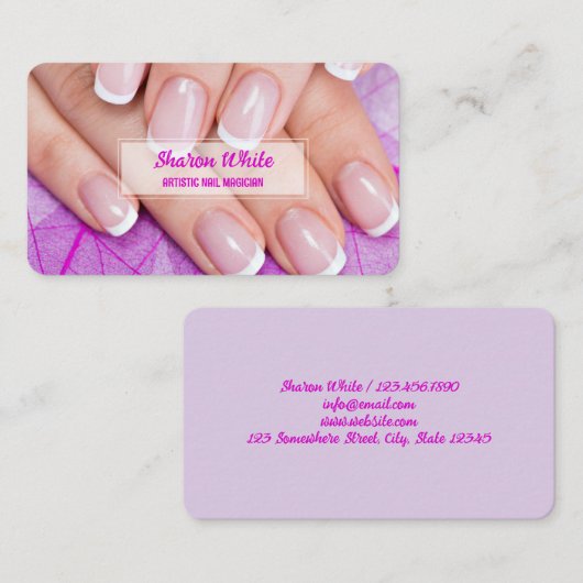 ネイルサロン 名刺 (正面/裏面)
