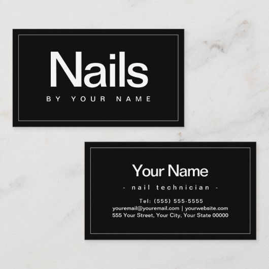 ネイルサロン 名刺 (正面/裏面)