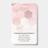 ネイルサロン|社モダン員写真ID バッジ (裏面)