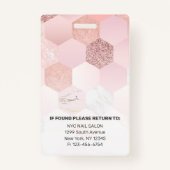 ネイルサロン|社モダン員写真ID バッジ (裏面)