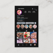 ネイルサロン Instagram ダスティブルー | ソーシャルメディアQR 名刺 (正面)