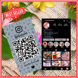 ネイルサロン Instagram ダスティブルー | ソーシャルメディアQR 名刺
