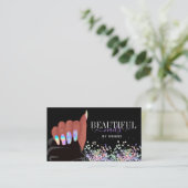 ネイルサロンafroamericanハンドホログラフ爪、 ネイル 名刺 (スタンド正面)