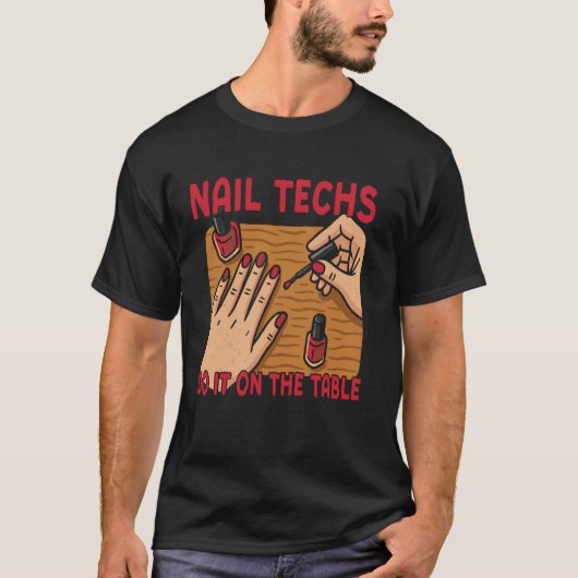 ネイルテック 引用 作業服 ネイルポリッシュ ネイリスト Tシャツ (正面)