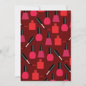 ネイルペイントポリッシュ キッズ ガールズ 誕生日パーティー 招待状 (裏面)