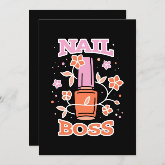 ネイルボス 招待状 (正面/裏面)