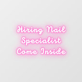 ネイル専門家の募集です ウィンドウサイン (シート)