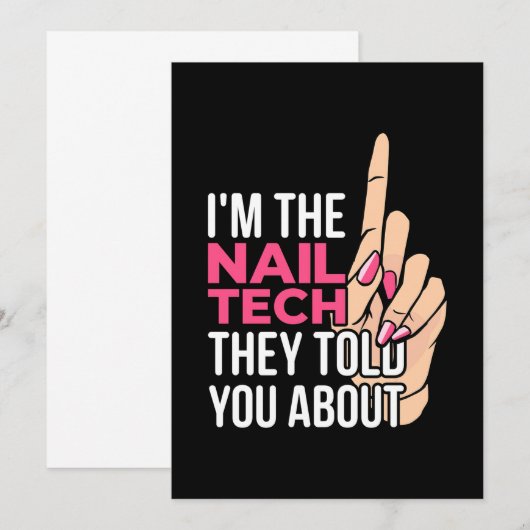 ネイル技術者です 招待状 (正面/裏面)