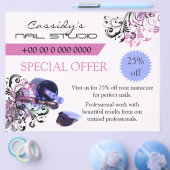 ネイル技術者 / ネイルバー プロモーショナル チラシ (シングル)