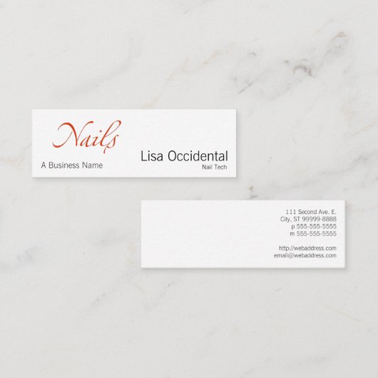 ネイル スキニー名刺 (正面/裏面)