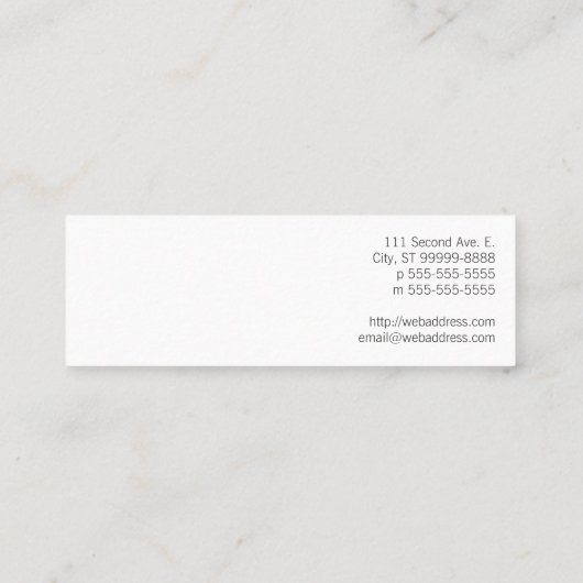 ネイル スキニー名刺 (裏面)