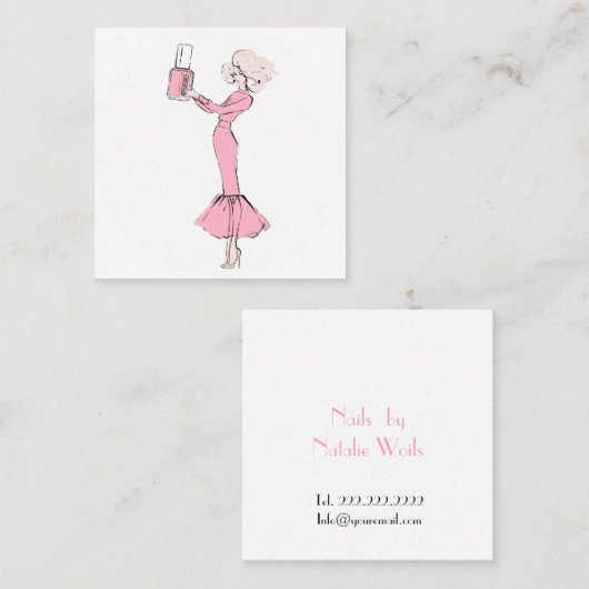 ネイル スクエア名刺 (正面/裏面)