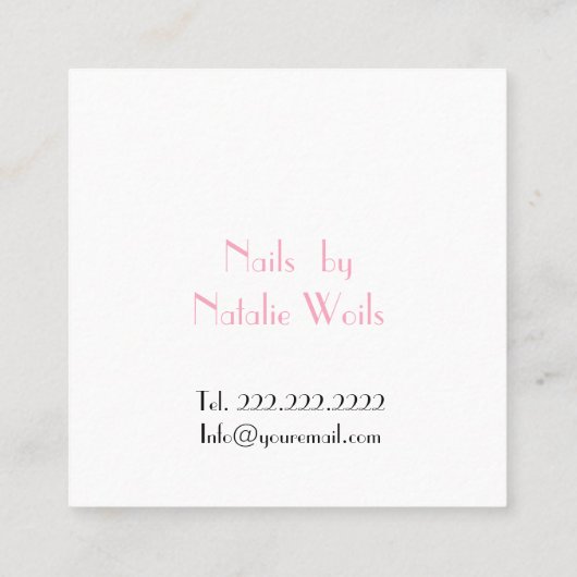 ネイル スクエア名刺 (裏面)
