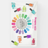 ネイル マニキュア ペディキュア マニ ペディ ガールズ 誕生日 横断幕 (縦)