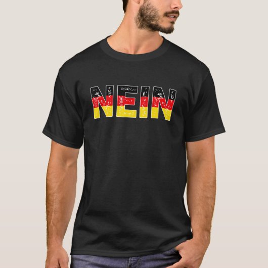 ネインドイツNoことわざドイツヴィンテージ Tシャツ (正面)