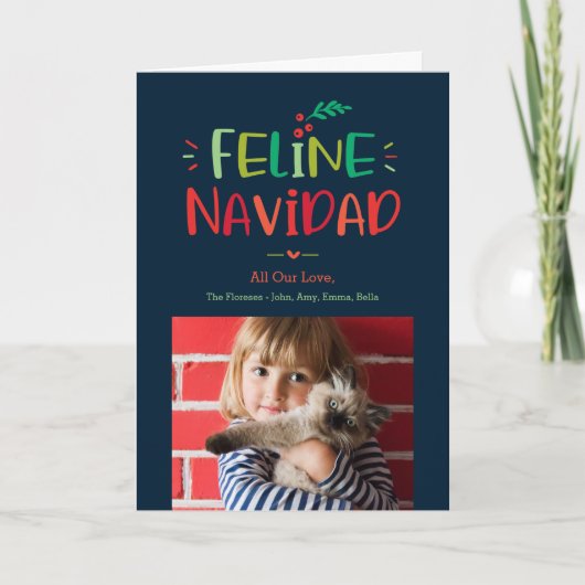 ネインナビダードペットクリスマスホリデーカード シーズンカード (正面)