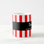 ネイ最高のバーエバレッドストライプ名前をカスタムするV05 コーヒーマグカップ (中央)