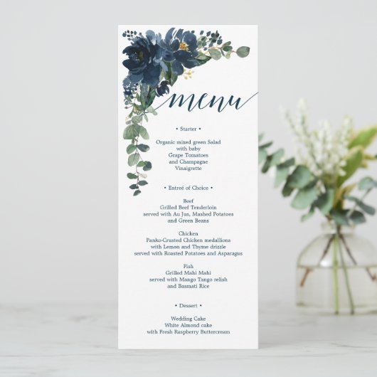 ネイ王室のビー結婚のメニューカードテーブルデコー 招待状 (スタンド正面)