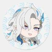 ネウヴィレットステッカー 原神 ラウンドシール (正面)