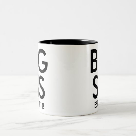 ネエ・マグ |新生児妊娠パーソナライズされた ツートーンマグカップ (中央)