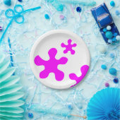 ネオおもしろいンマゼンダのヌメ絵を描ラ模様かわいい ペーパープレート (パーティー)