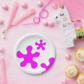ネオおもしろいンマゼンダのヌメ絵を描ラ模様かわいい ペーパープレート (パーティー)