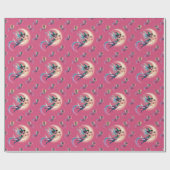 ネオお洒落ンのハロウィーンの魔女ハロウィーンの魔女。 ラッピングペーパー (フラット)