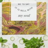 ネオイエローマーブルクリスチャンヒムンキッチンタオル キッチンタオル (折り畳み)