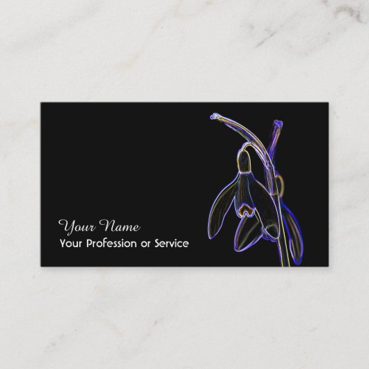 ネオエレガントアポップ・アートのートの花 名刺 (正面)