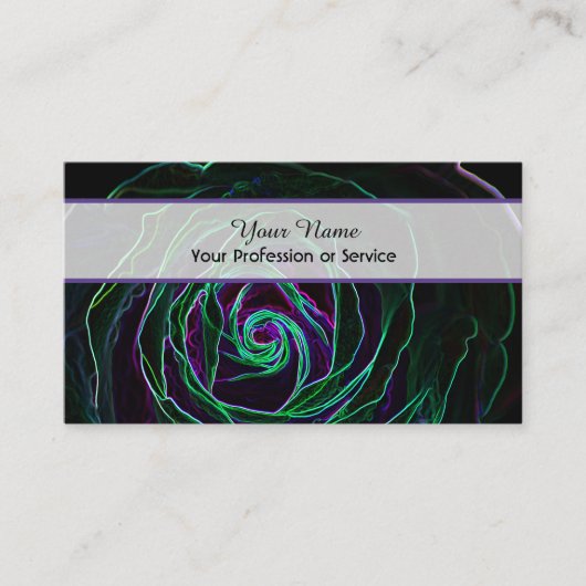 ネオエレガントアポップ・アートのートの花 名刺 (正面)