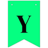 ネオエレガント無地のミニマル春グリーンカラー バンティングフラッグ (第2の旗)