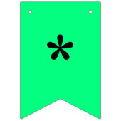 ネオエレガント無地のミニマル春グリーンカラー バンティングフラッグ (第1の旗)