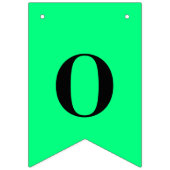 ネオエレガント無地のミニマル春グリーンカラー バンティングフラッグ (第3の旗)