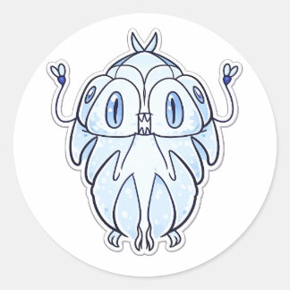 ネオカゲコ氷の妖精ファンタジー生き物ステッカー ラウンドシール