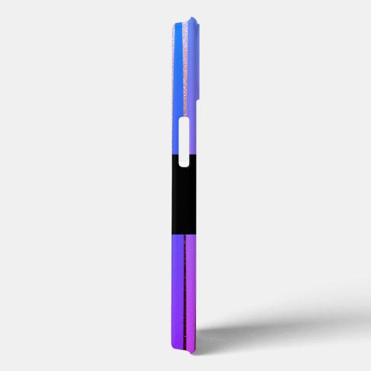 ネオカッコいいパーソナライズされたグリッターパープルストライプ Case-Mate iPhoneケース (裏面 / 右)