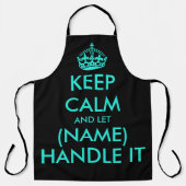 ネオカッコいいン青と黒の保穏やかなバーベキューのエプロン エプロン (正面)