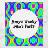 ネオカラフルはっきりした抽象芸術 ワインラベル (シングルラベル)