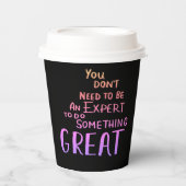 ネオカラフルやる気を起こさせるンインスパイアの引用文 紙コップ (正面)