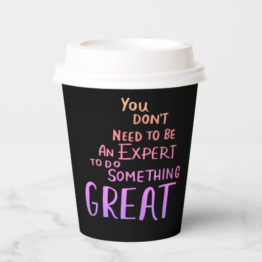 ネオカラフルやる気を起こさせるンインスパイアの引用文 紙コップ (正面)